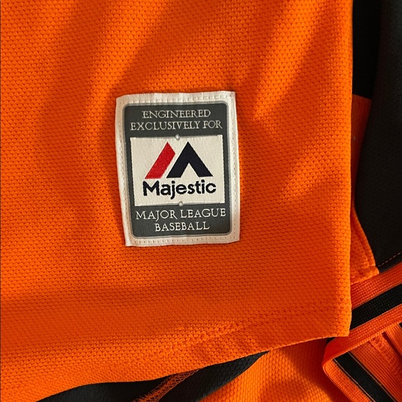 Majestic Orange Baltimore Orioles Button-Up Jersey - Picture 3 of 4